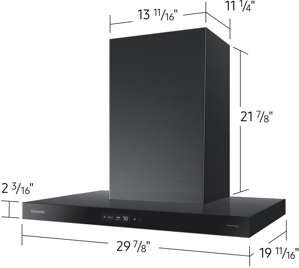 Samsung NK30CB700W33 Clean Deep Charcoal Panel, Black Stainless Steel D...
