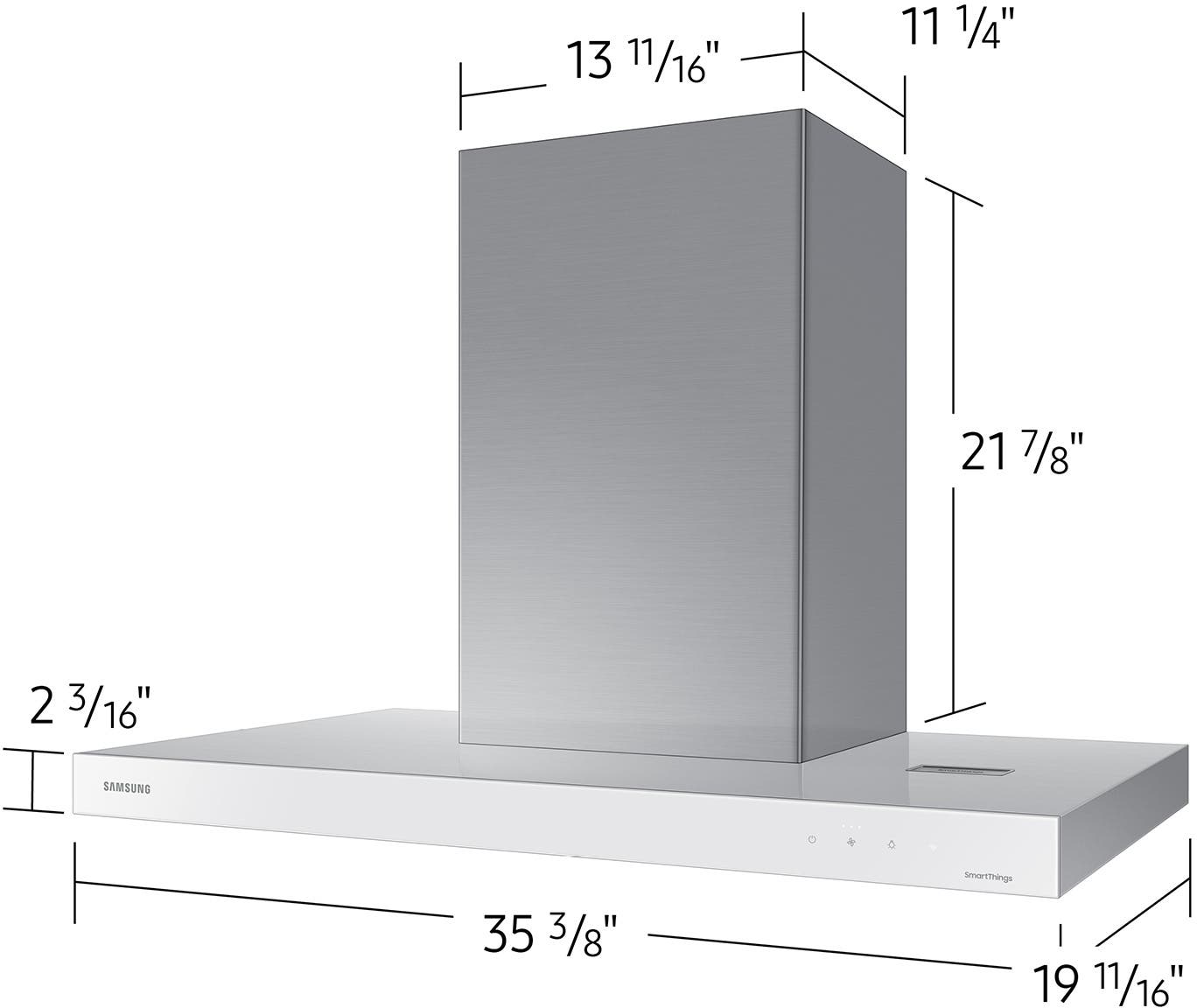 Samsung NK36CB600W12 Clean White Panel, Stainless Steel Duct