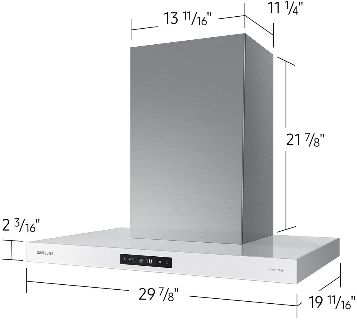 Samsung NK30CB700W12 Clean White Panel, Stainless Steel Duct