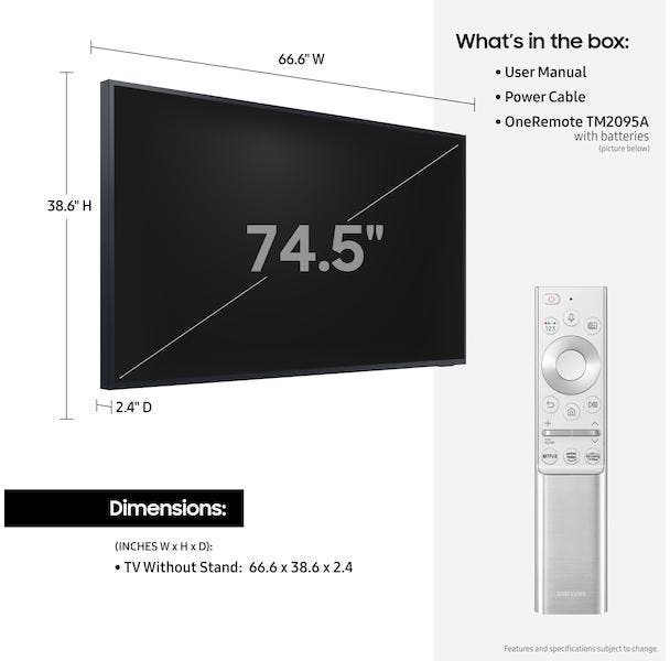 Samsung Electronics QN75LST7TAFXZA 75 Inch