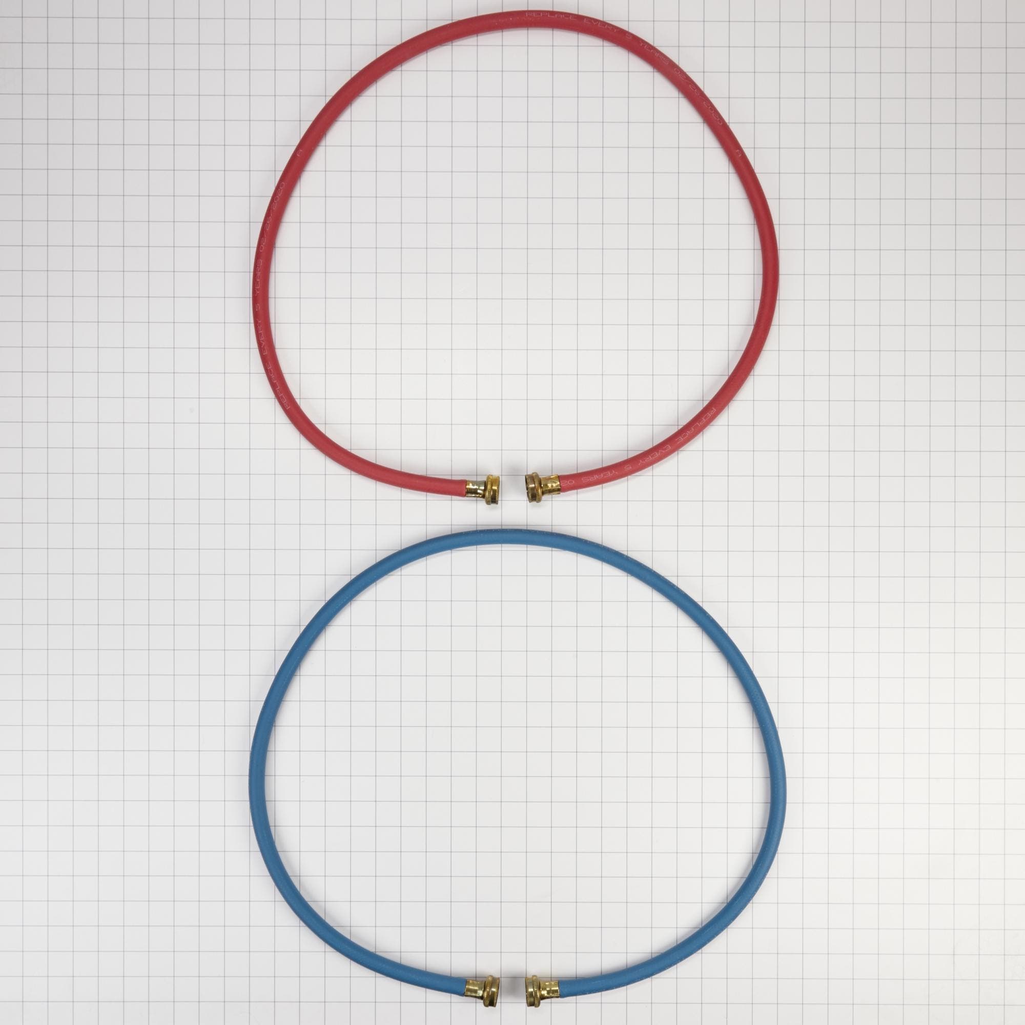 Whirlpool 8212545RP 5 ft. Commercial Grade Red and Blue Washer Hoses -...