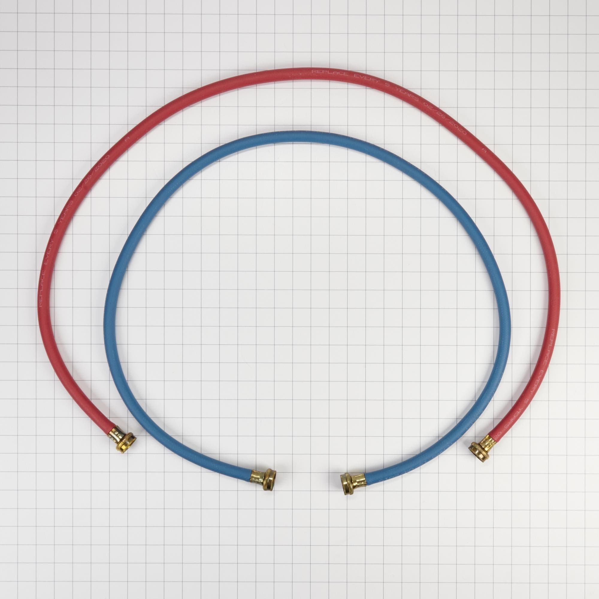 Whirlpool 8212545RP 5 ft. Commercial Grade Red and Blue Washer Hoses -...