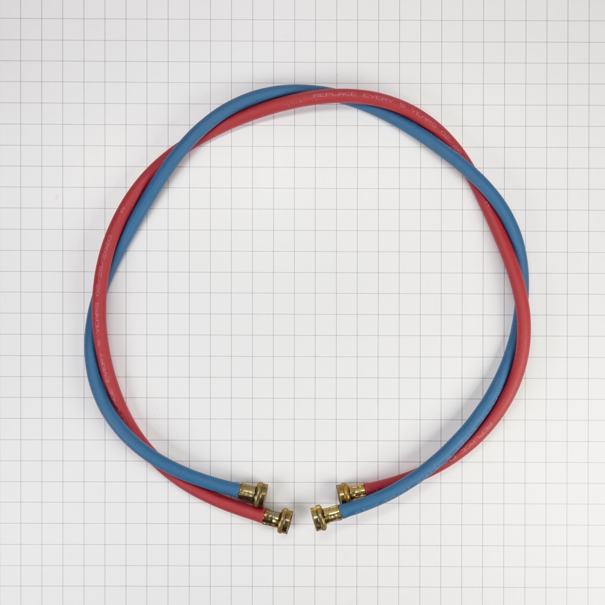Whirlpool 8212545RP 5 ft. Commercial Grade Red and Blue Washer Hoses -...