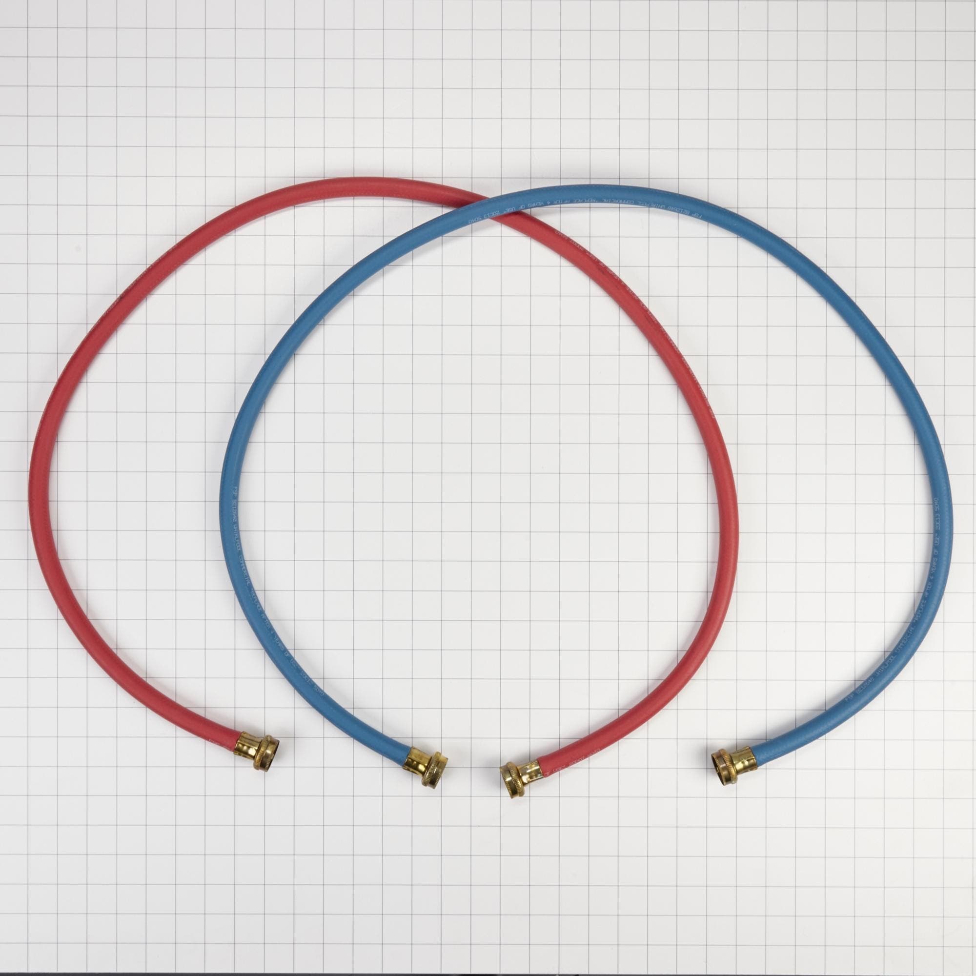 Whirlpool 8212545RP 5 ft. Commercial Grade Red and Blue Washer Hoses -...