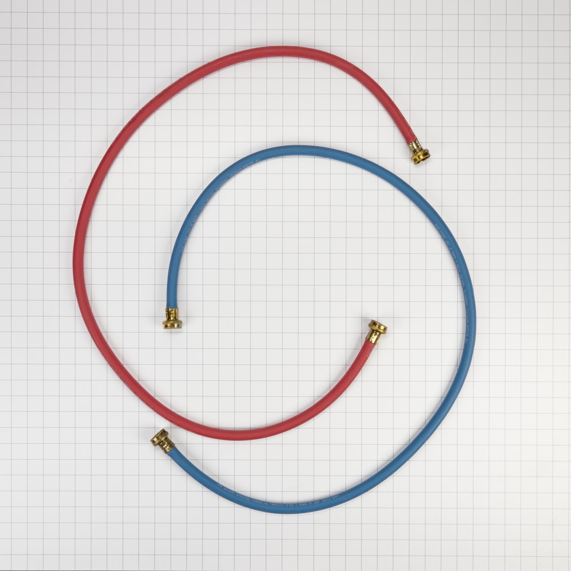 Whirlpool 8212545RP 5 ft. Commercial Grade Red and Blue Washer Hoses -...