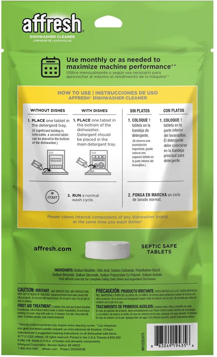 Whirlpool W10282479 Dishwasher and Disposal Cleaner