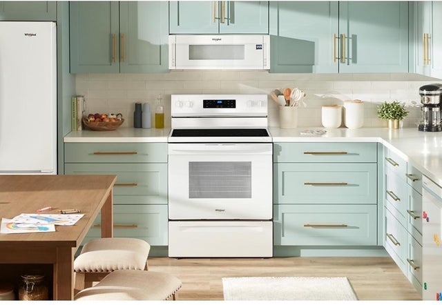 Whirlpool WFES3530RW 30 Inch Freestanding Electric Range with 4 Element...