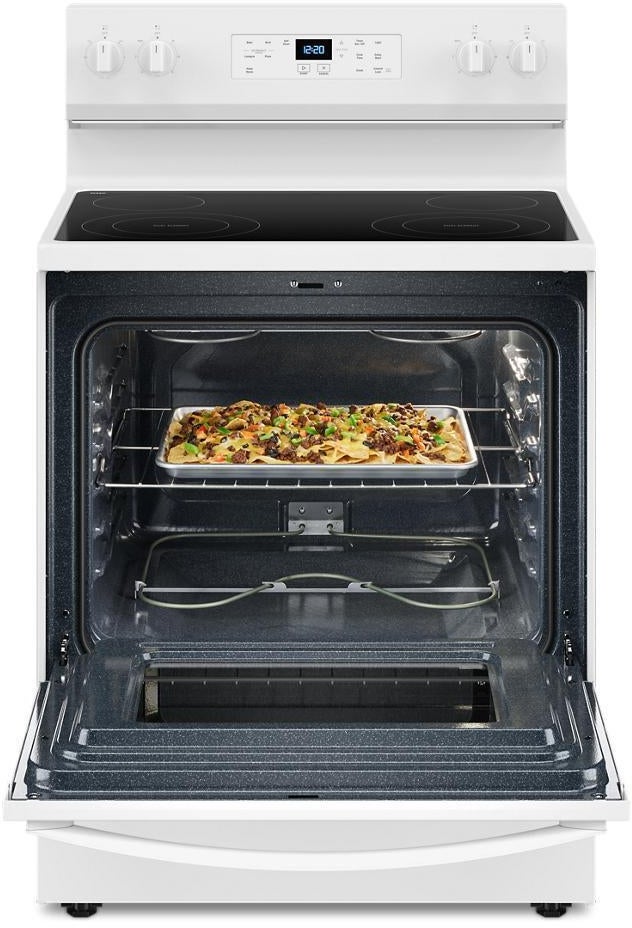 Whirlpool WFES3530RW 30 Inch Freestanding Electric Range with 4 Element...