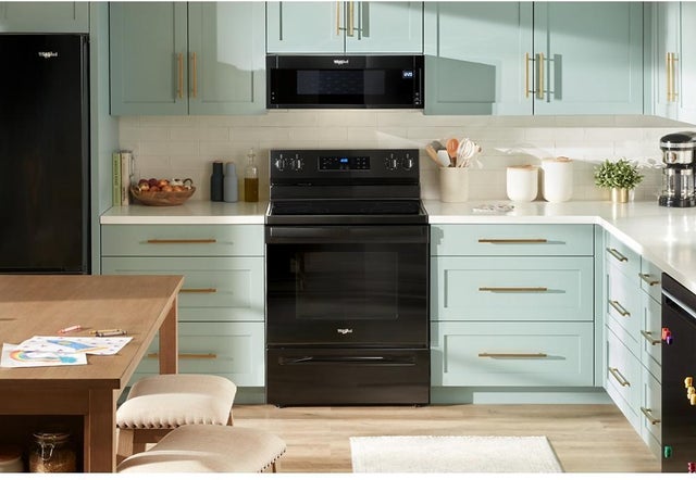 Whirlpool WFES3530RB 30 Inch Freestanding Electric Range with 4 Element...