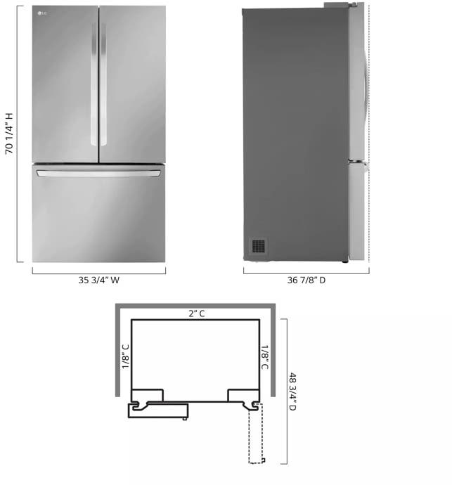 LG LRFLS3206S PrintProof Stainless Steel