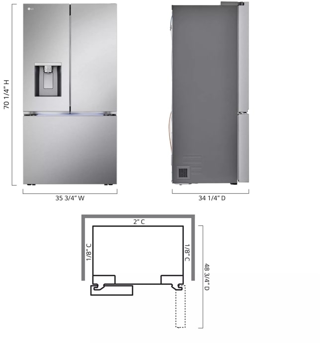 LG LRYXS3106S PrintProof™ Stainless Steel