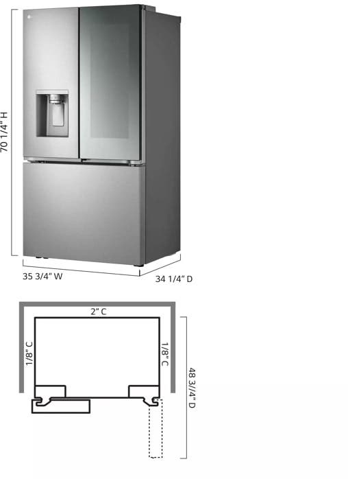 LG LRYKS3106S Printproof Stainless Steel