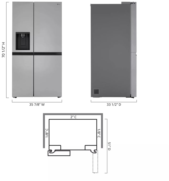 LG LRSXS2706S PrintProof™ Stainless Steel