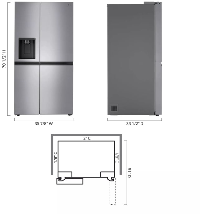 LG LRSXS2706V Stainless Steel