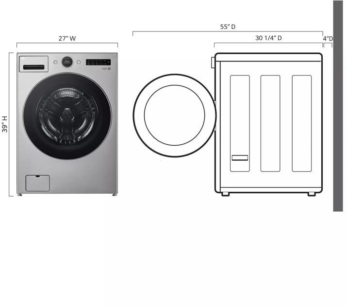 LG WM5700HVA Graphite Steel