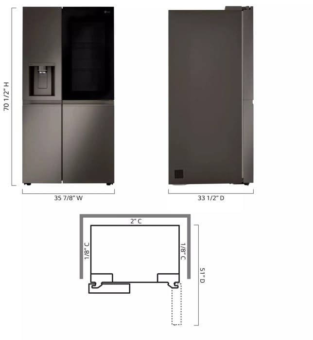 LG LRSOS2706D Black Stainless Steel