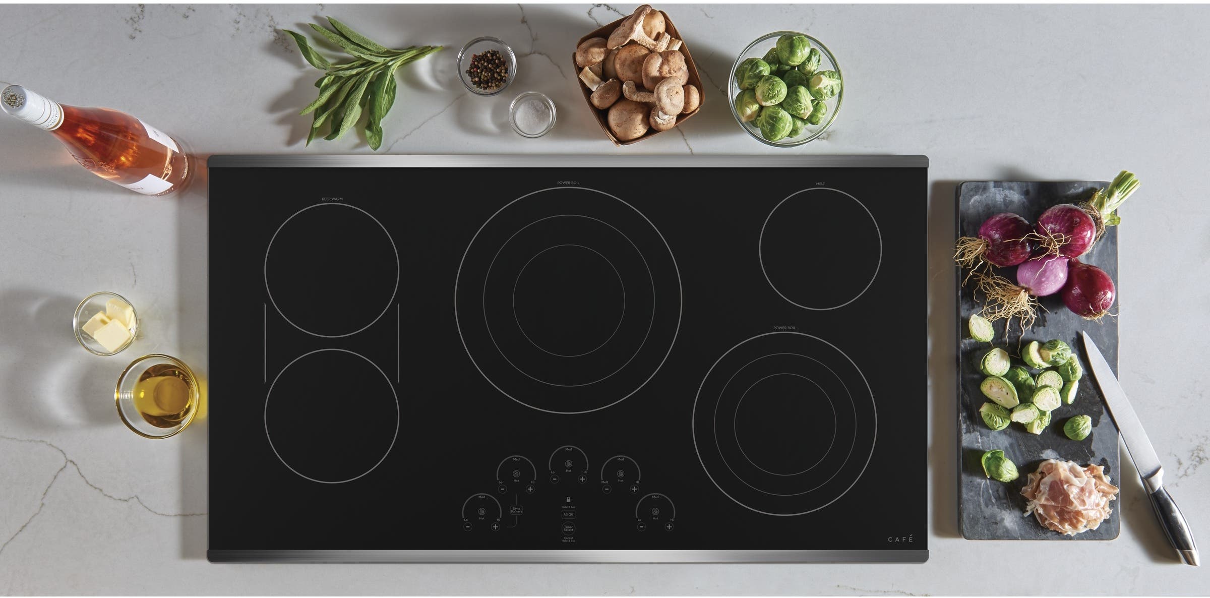 Cafe CEP90362NSS Black with Stainless Steel Trim