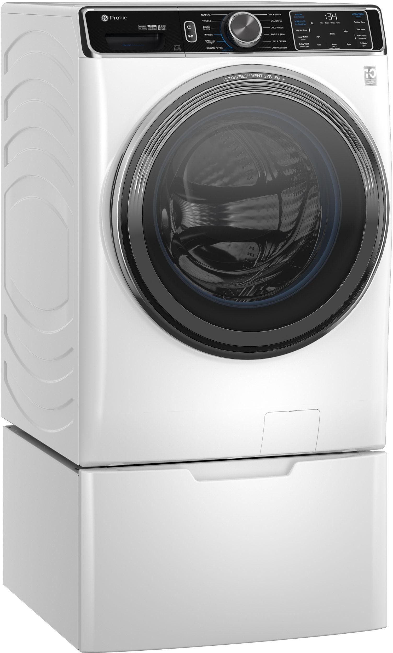 28 Inch Smart Front Load Washer with 5.3 cu ft Capacity