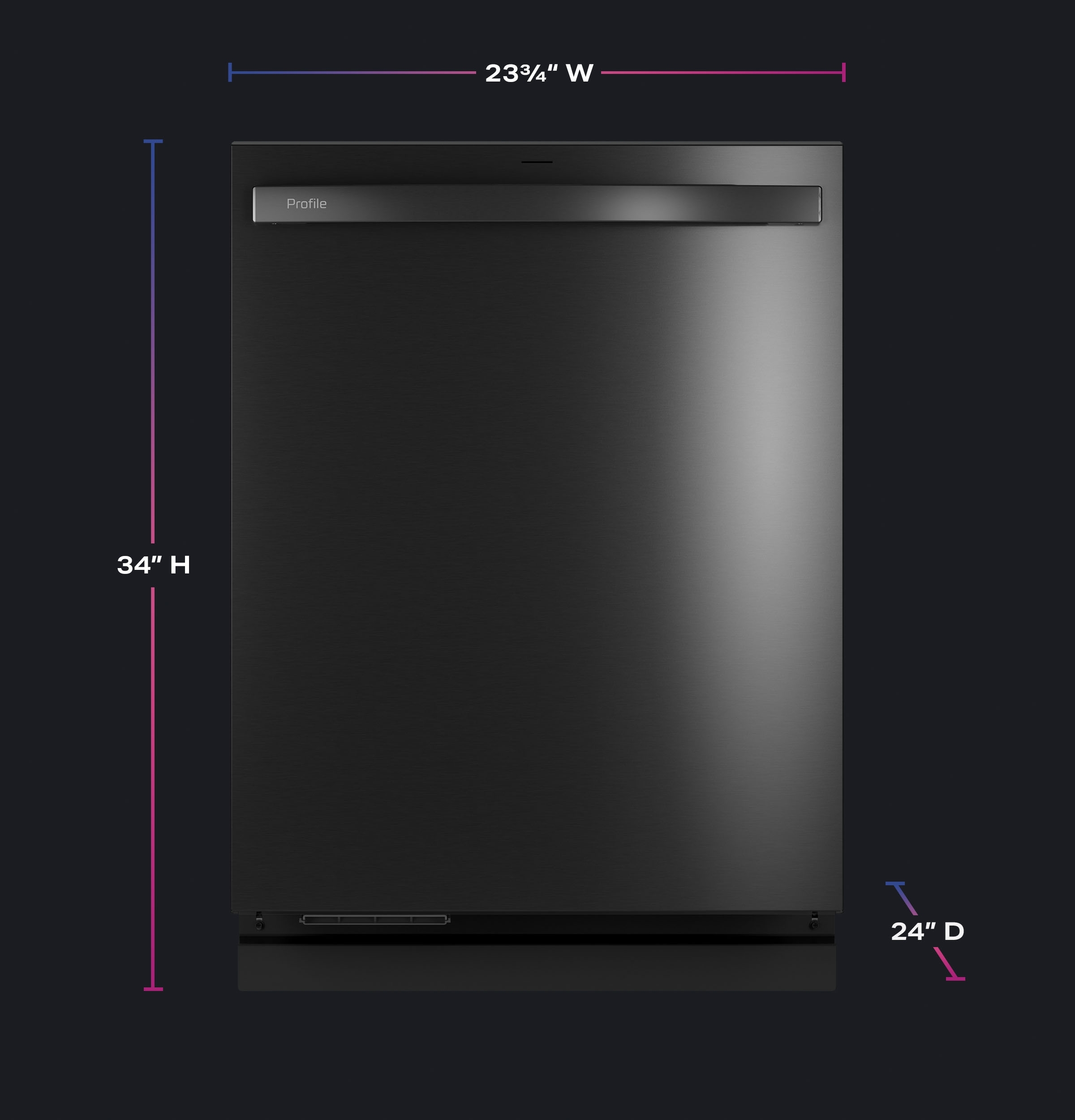 GE PDT755SBVTS Fingerprint Resistant Black Stainless Steel