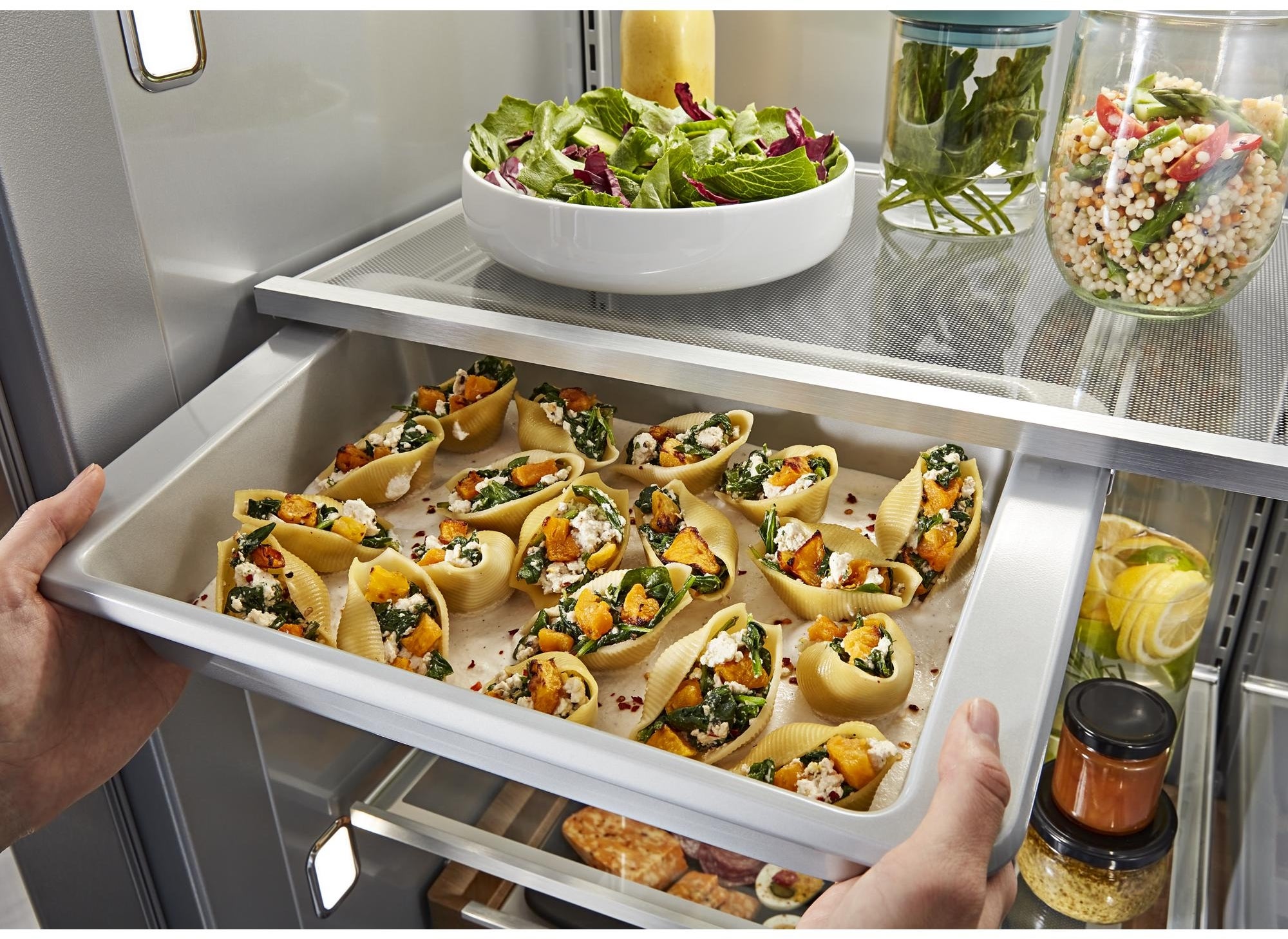 KitchenAid KBSD708MPS 48 Inch Built-In Side-by-Side Refrigerator