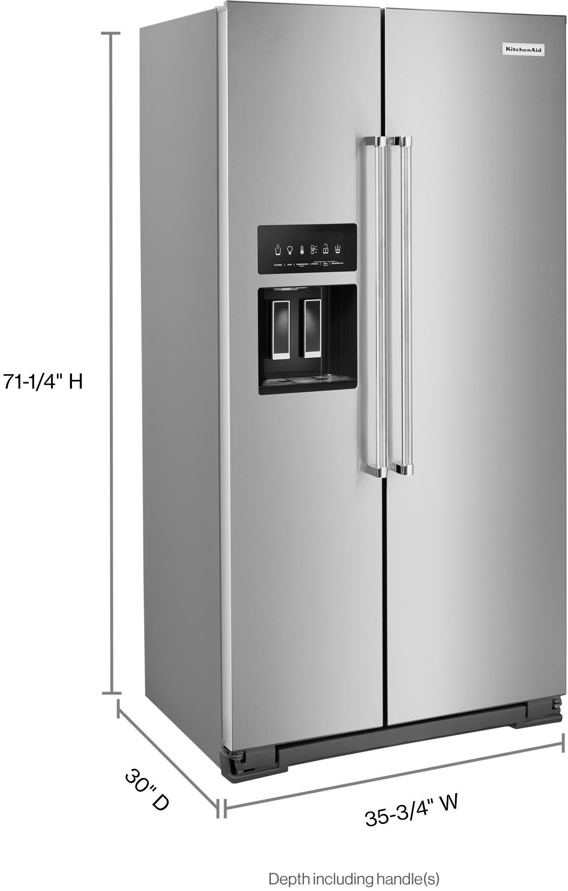 KitchenAid KRSC703HPS 36 Inch Counter Depth Side by Side