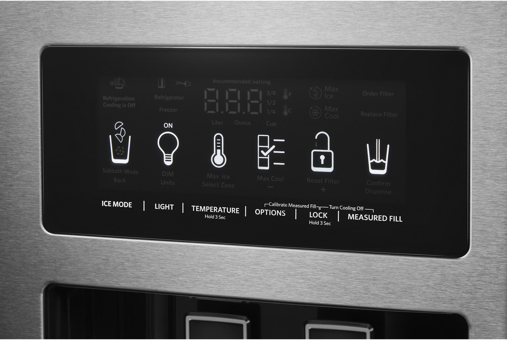 KitchenAid KRSF705HBS Black Stainless Steel, Print Shield