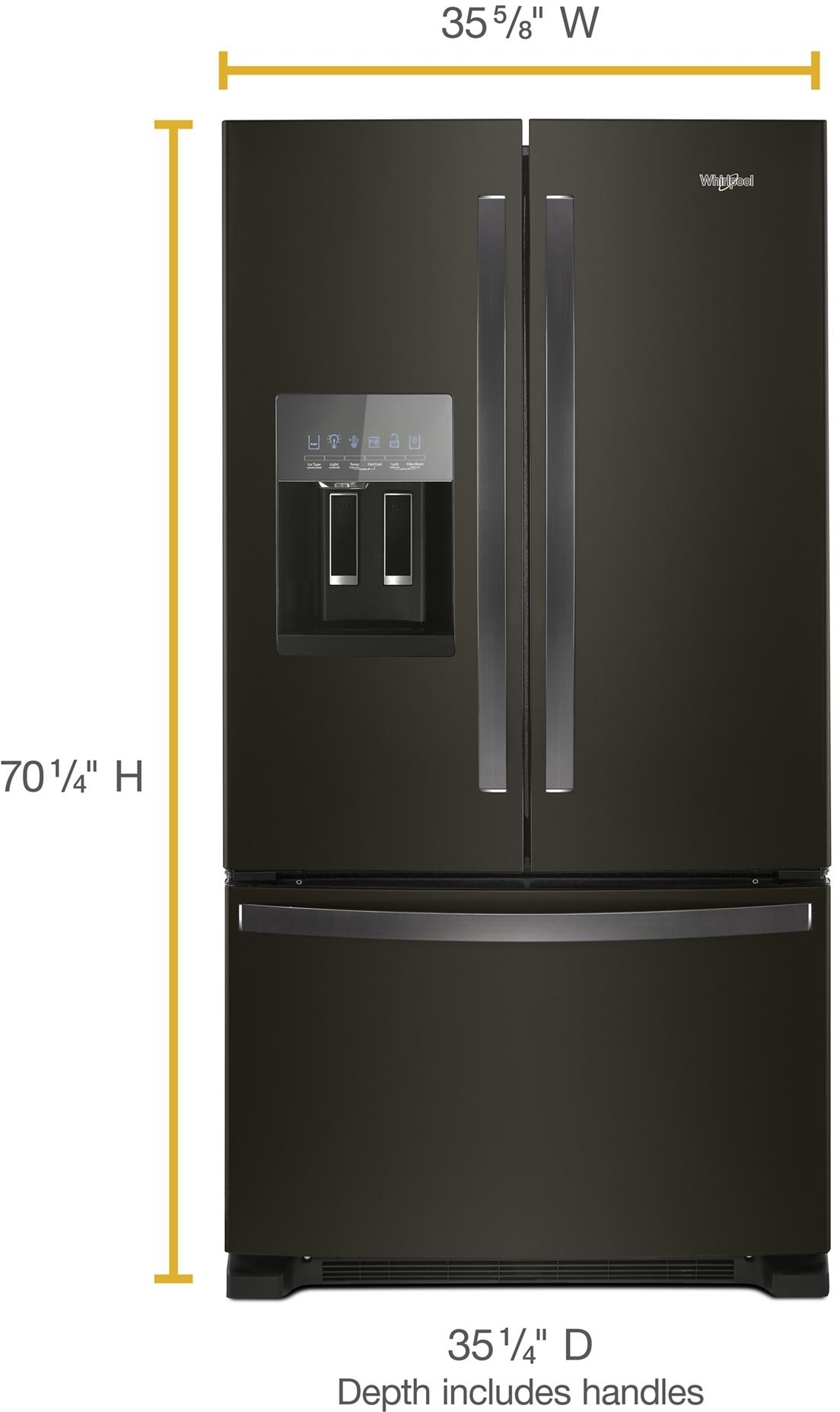 Whirlpool WRF555SDHV Black Stainless Steel