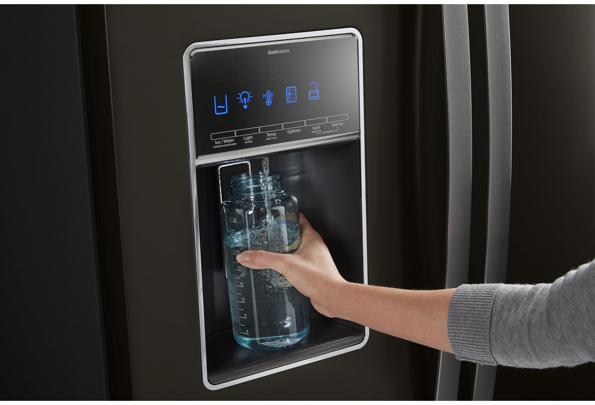 Whirlpool WRF767SDHV Fingerprint Resistant Black Stainless Steel