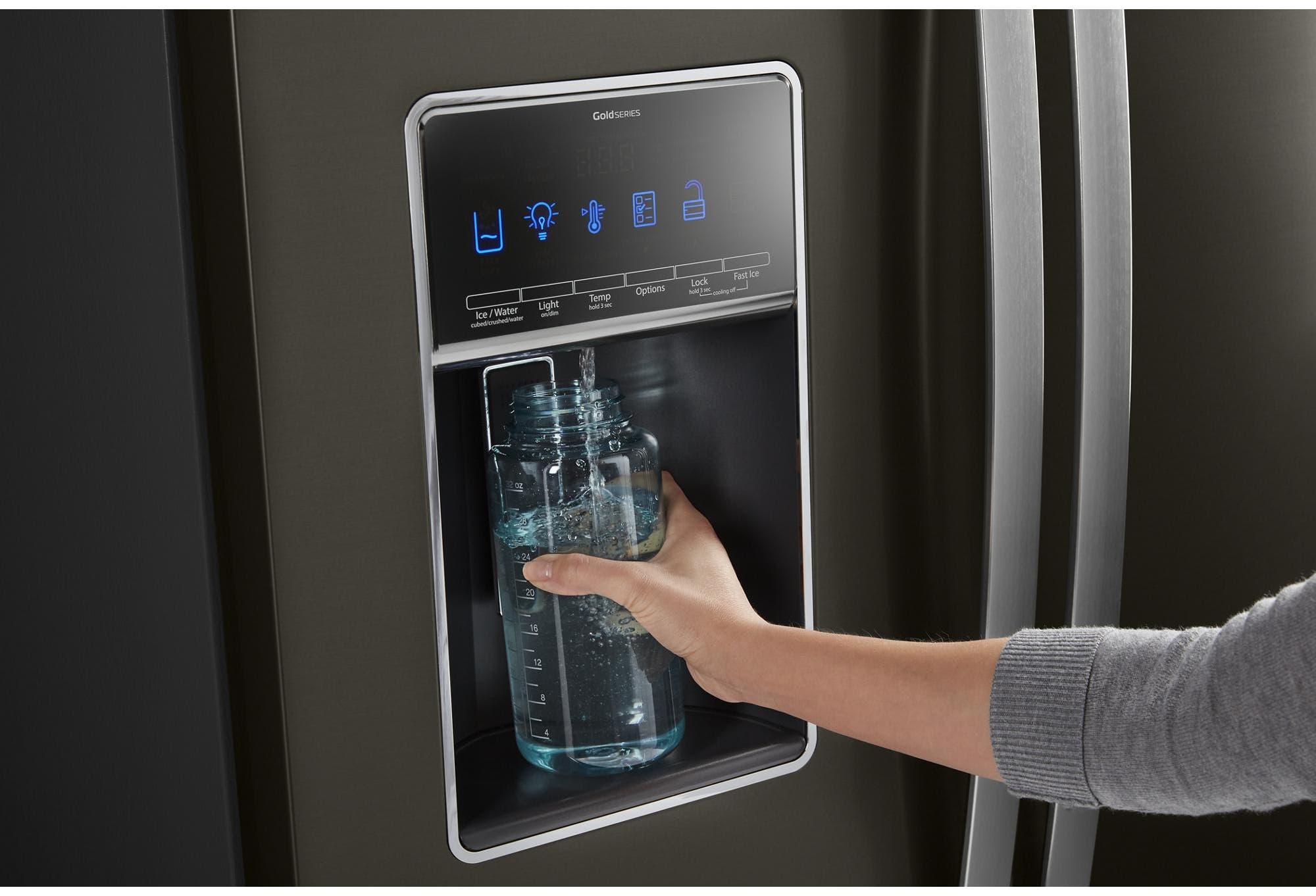 Whirlpool WRF767SDHV Fingerprint Resistant Black Stainless Steel