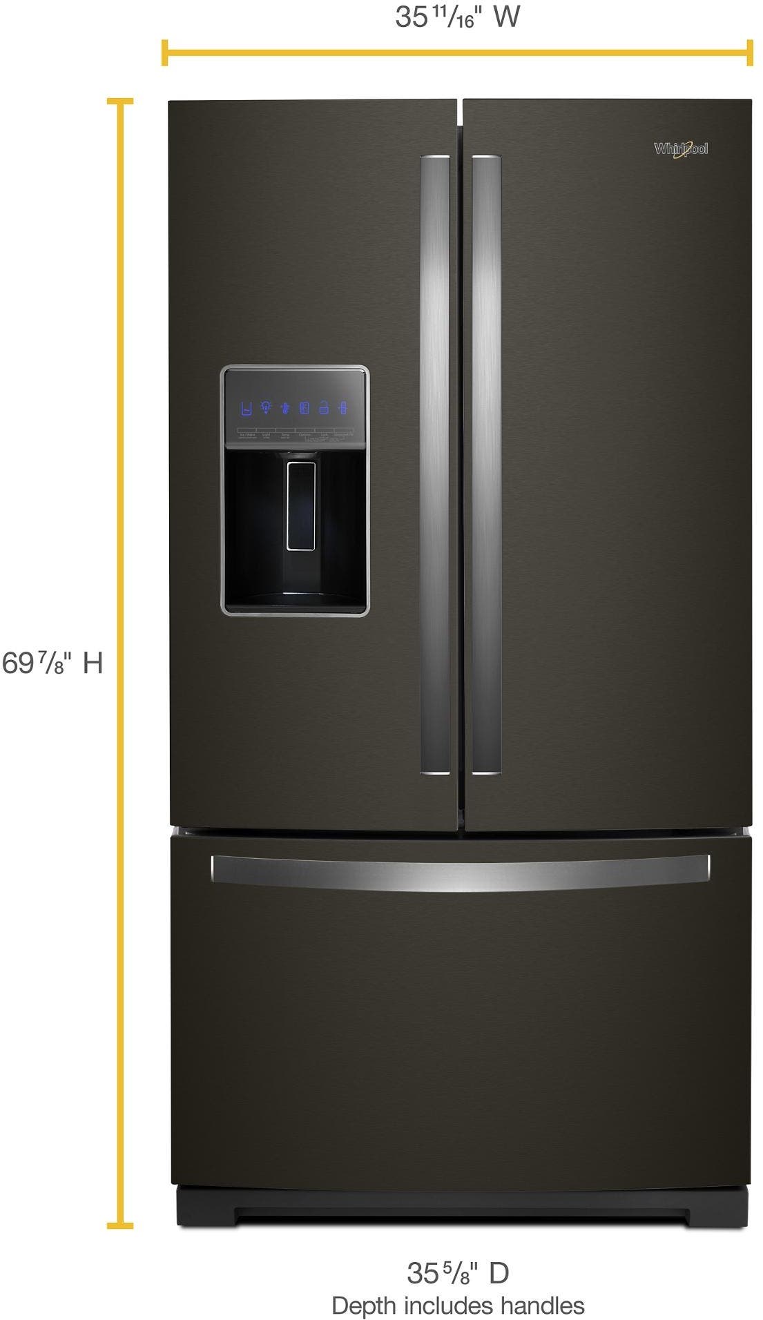 Whirlpool WRF767SDHV Fingerprint Resistant Black Stainless Steel