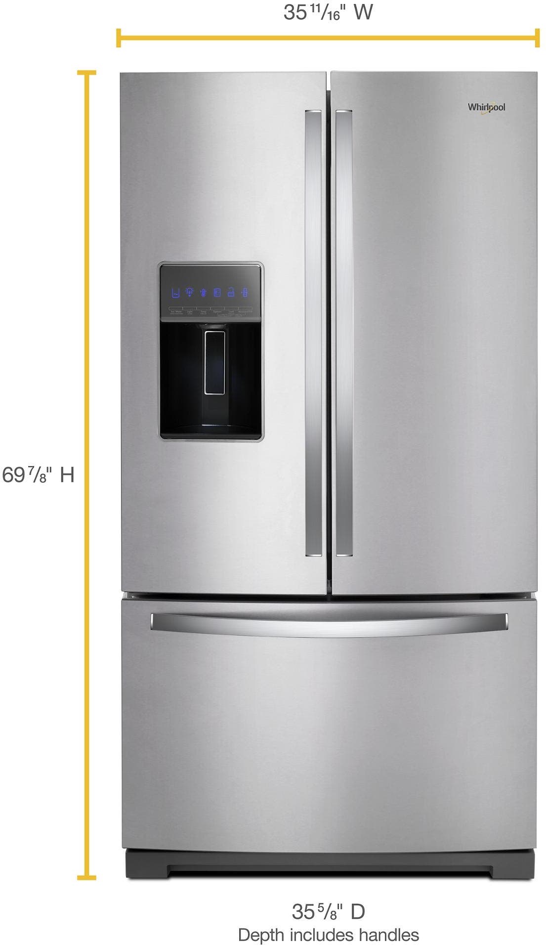 Whirlpool WRF767SDHZ Fingerprint Resistant Stainless Steel