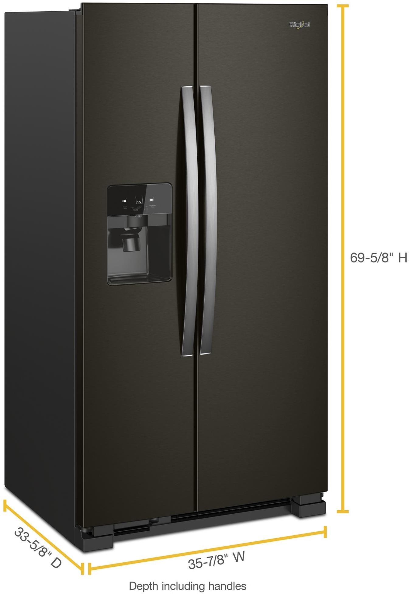 Whirlpool WRS325SDHV Black Stainless Steel