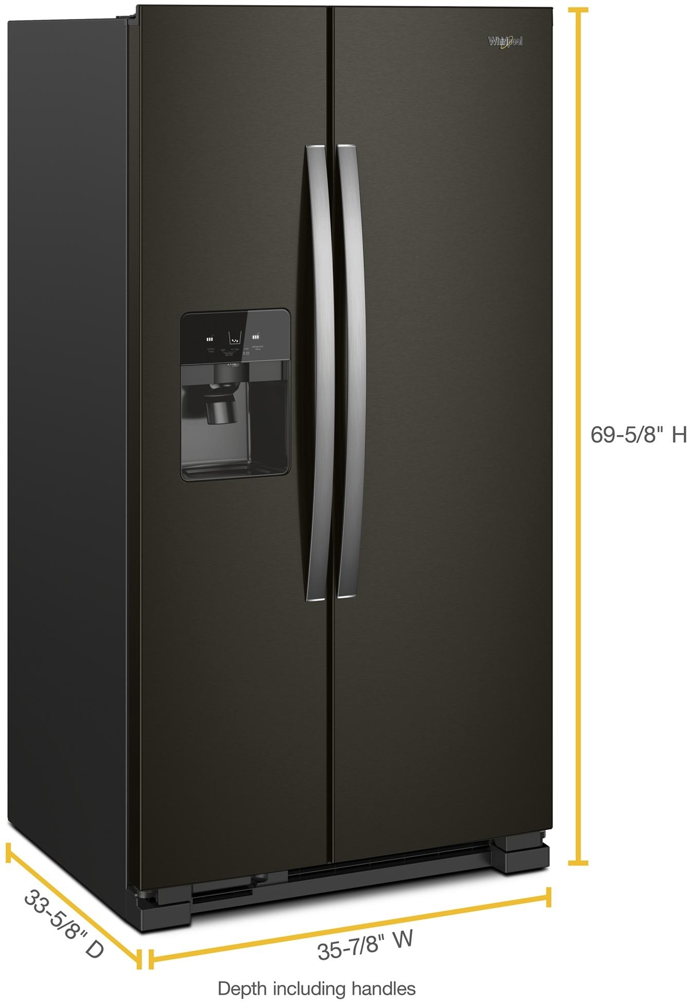 Whirlpool WRS555SIHV Black Stainless Steel