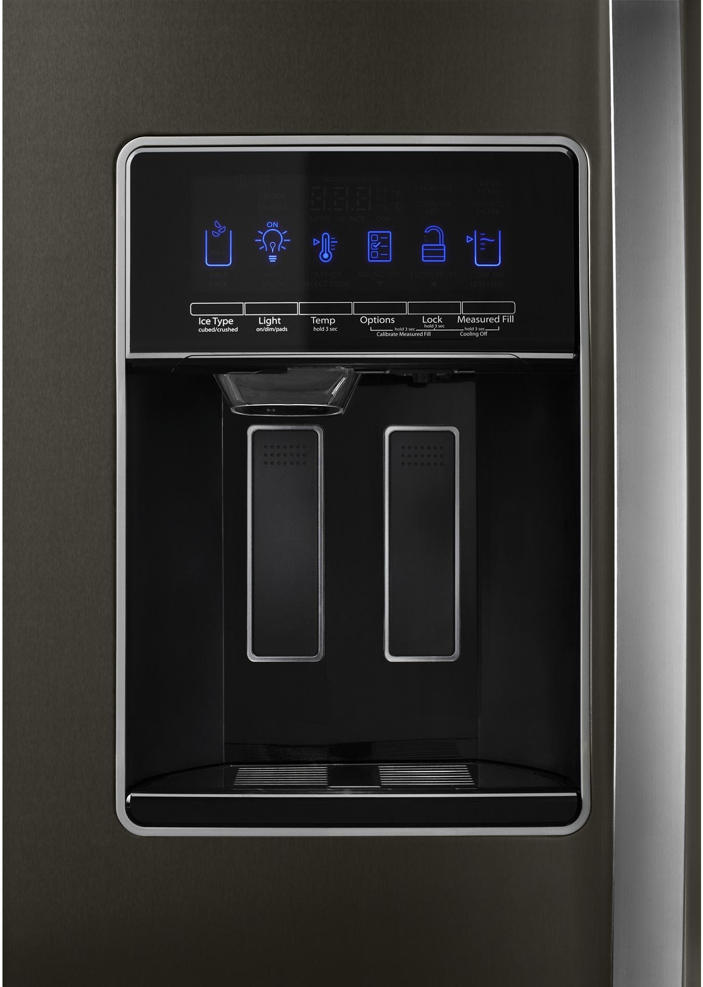 Whirlpool WRS571CIHV Fingerprint Resistant Black Stainless Steel
