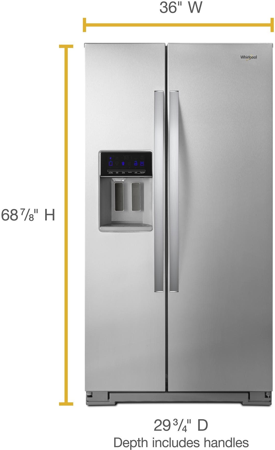 Whirlpool WRS571CIHZ Fingerprint Resistant Stainless Steel