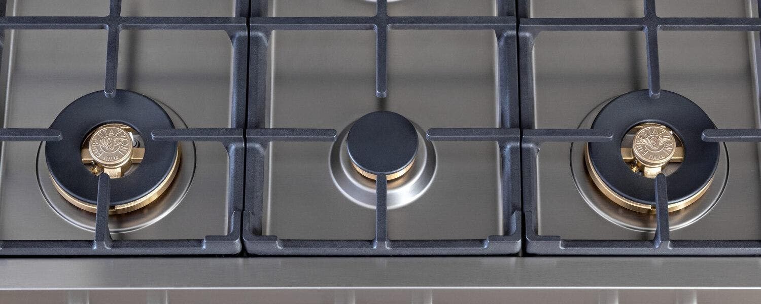 Bertazzoni PROF366RTBXT Stainless Steel, Brass Burners, Natural Gas