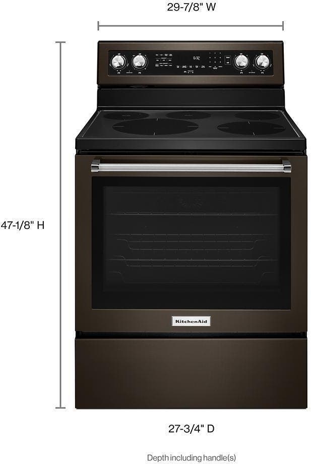KitchenAid KFEG500EBS Black Stainless Steel, Print Shield