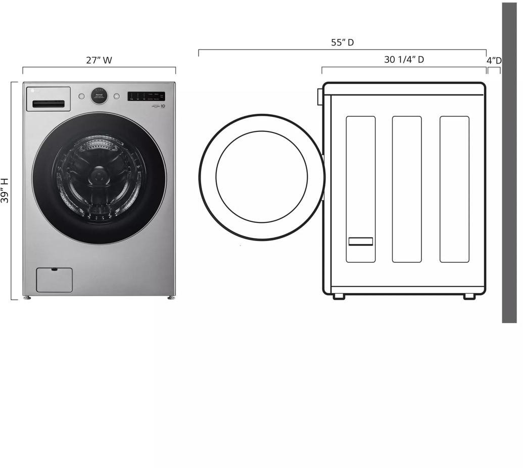 LG WM5700HVA Graphite Steel