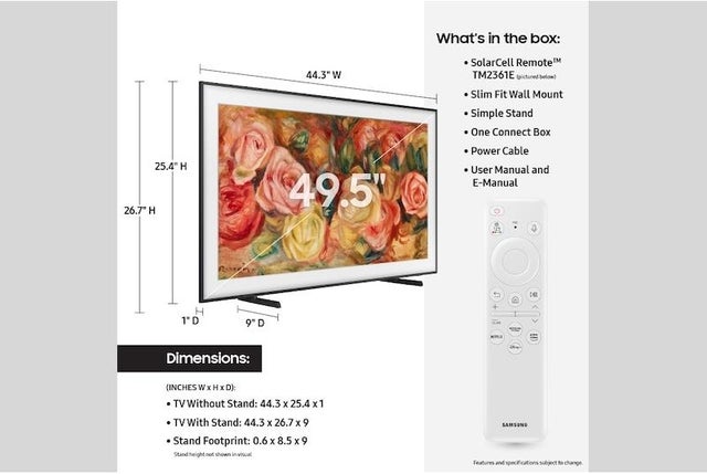 Samsung Electronics QN50LS03DAFXZA 4K UHD QLED The Frame Motion Xcelerator Smart LED ...