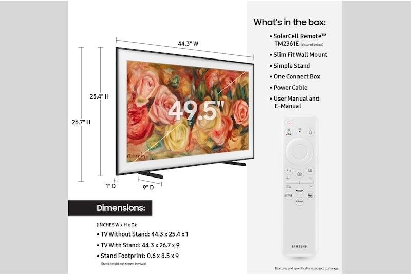 Samsung Electronics QN50LS03DAFXZA 4K UHD QLED The Frame Motion Xcelerator Smart LED ...