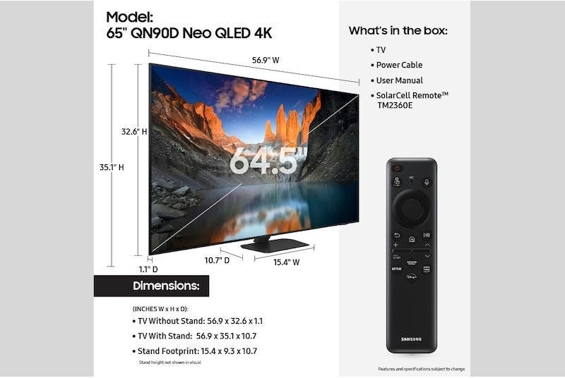 Samsung Electronics QN65QN90DAFXZA 65 Inch