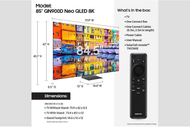 Samsung Electronics QN85QN900DFXZA 85 Inch