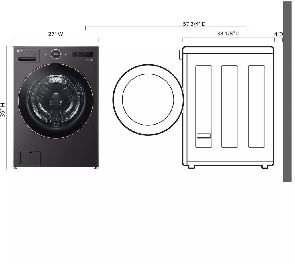 LG WM6998HBA Black Steel