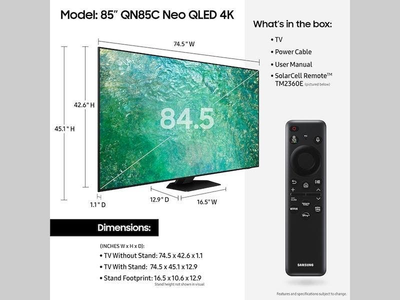 Samsung Electronics QN85QN85CAFXZA 85 Inch