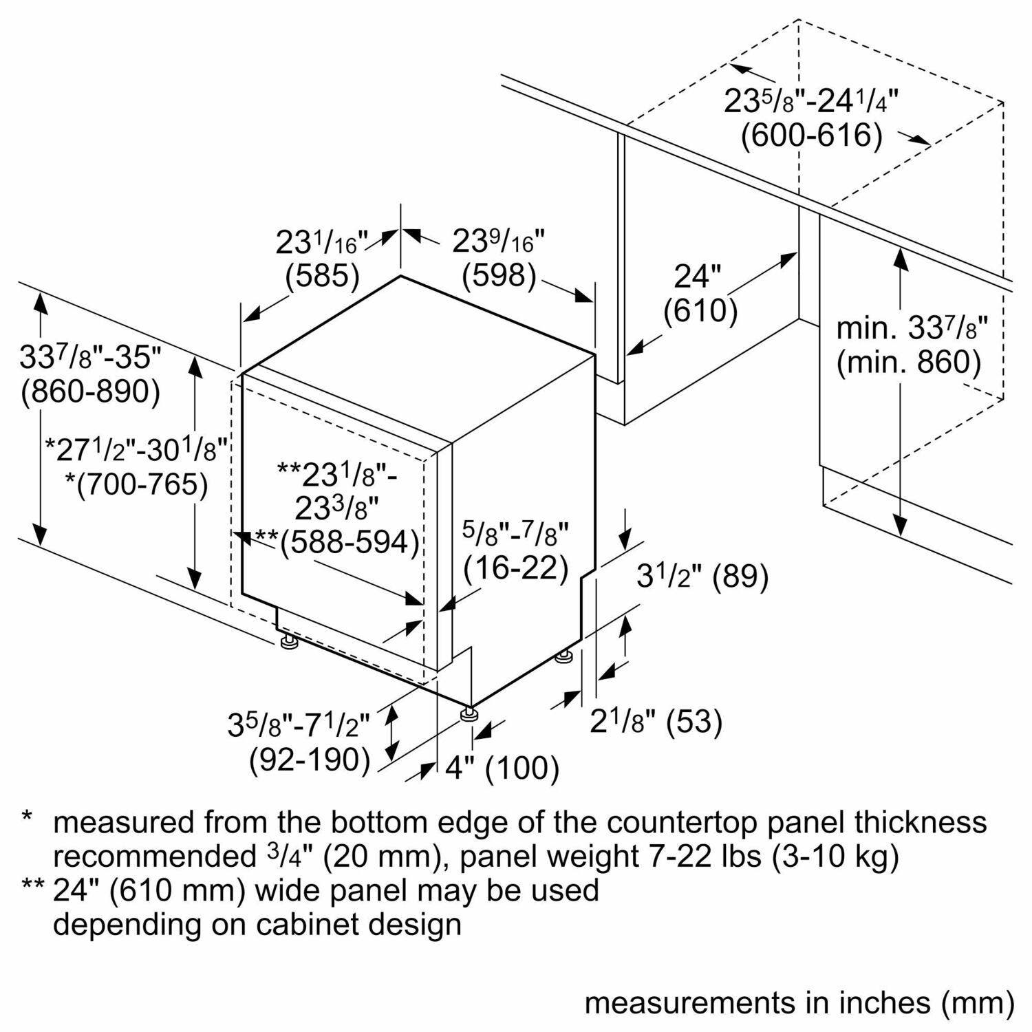 Bosch SHV78CM3N Panel Ready