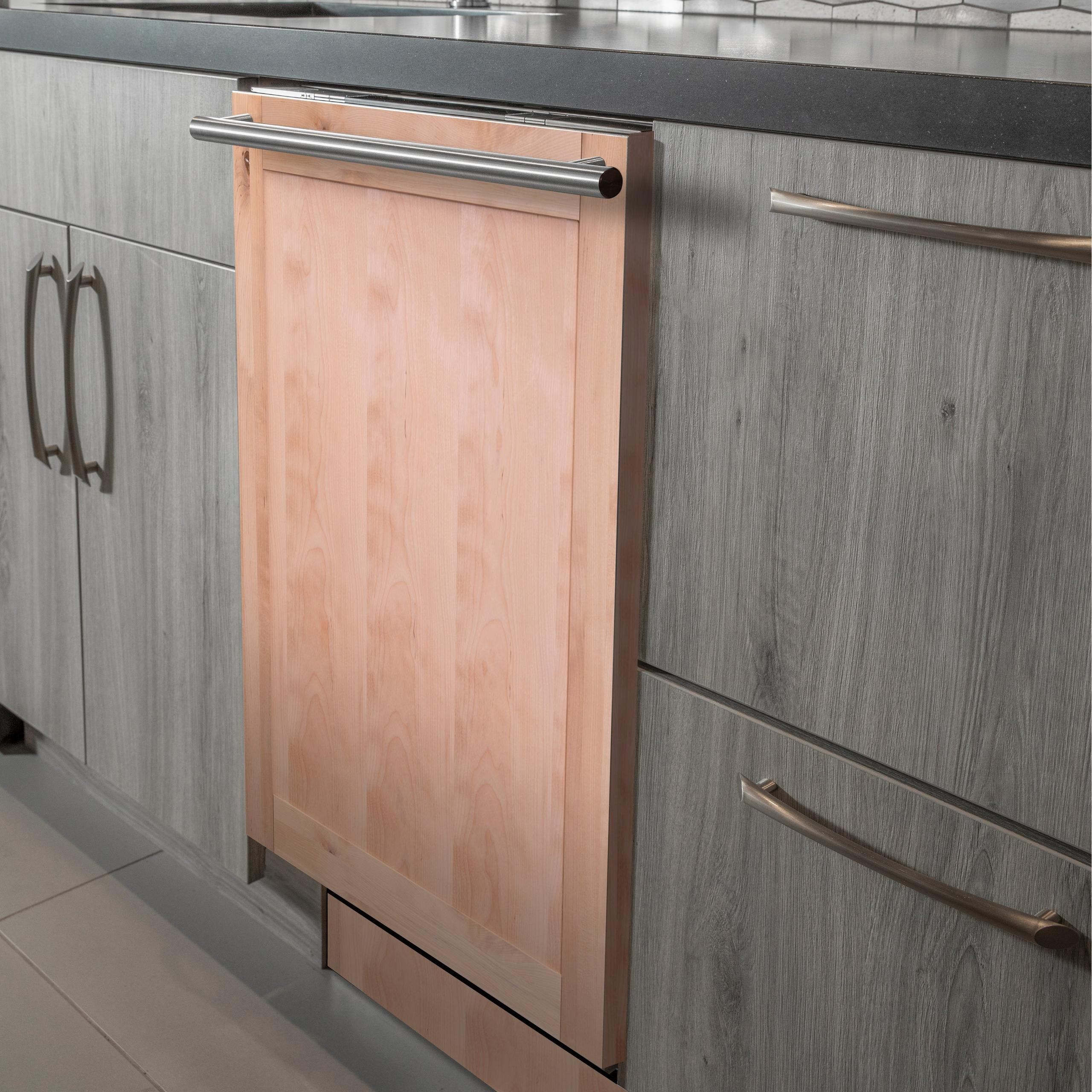 Zline DWUF24 Unfinished Wood, Modern Style Handle