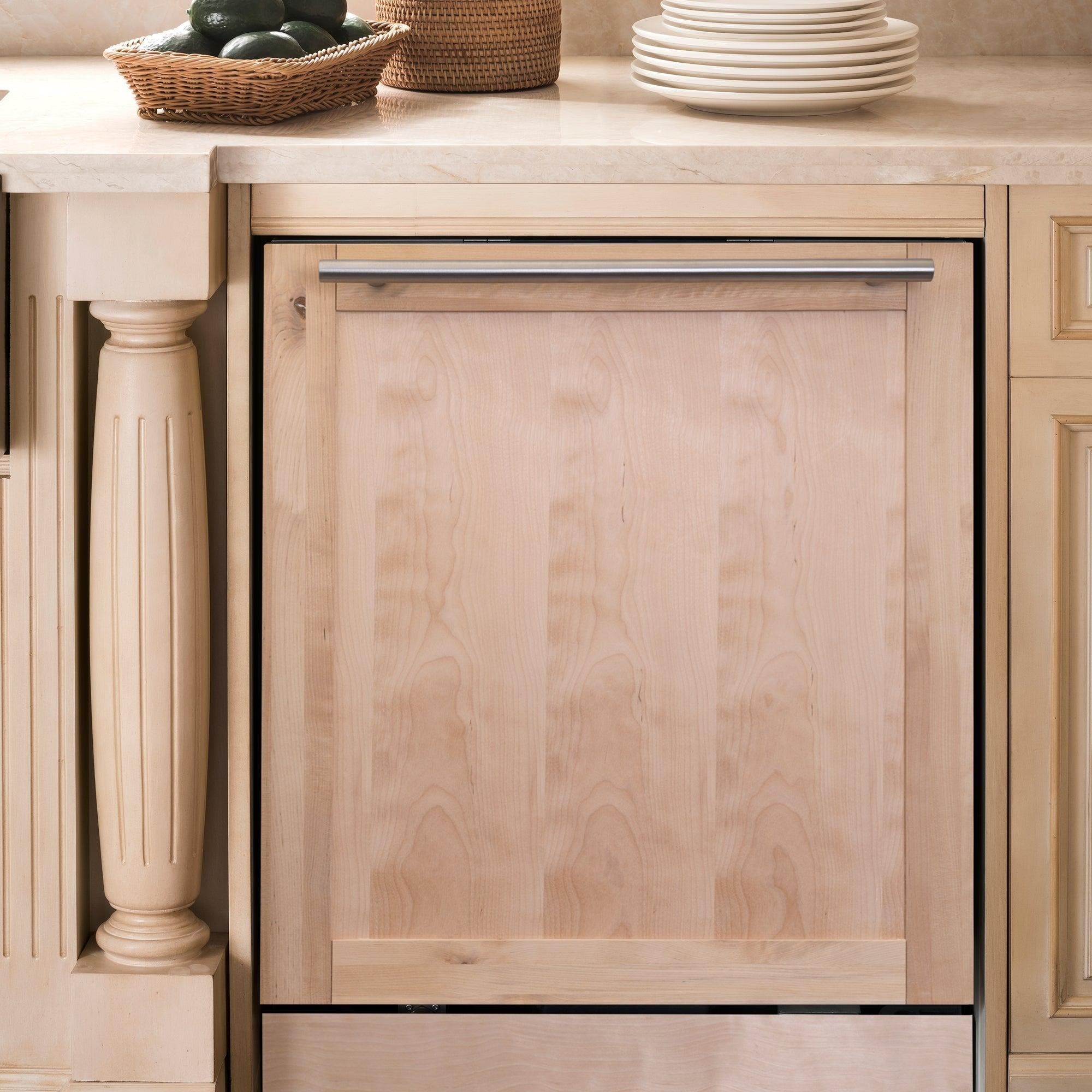 Zline DWUF24 Unfinished Wood, Modern Style Handle