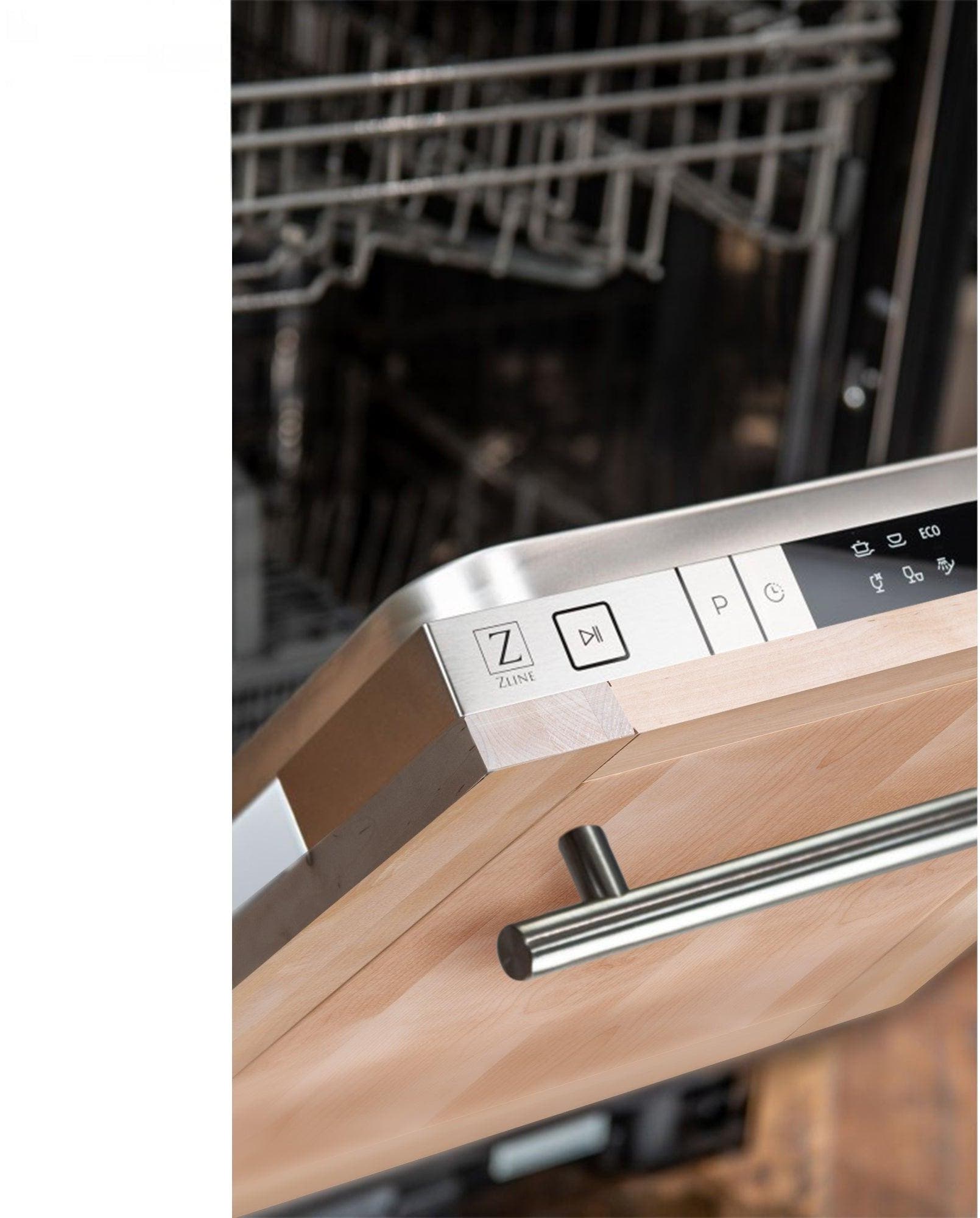 Zline DWUF24 Unfinished Wood, Modern Style Handle