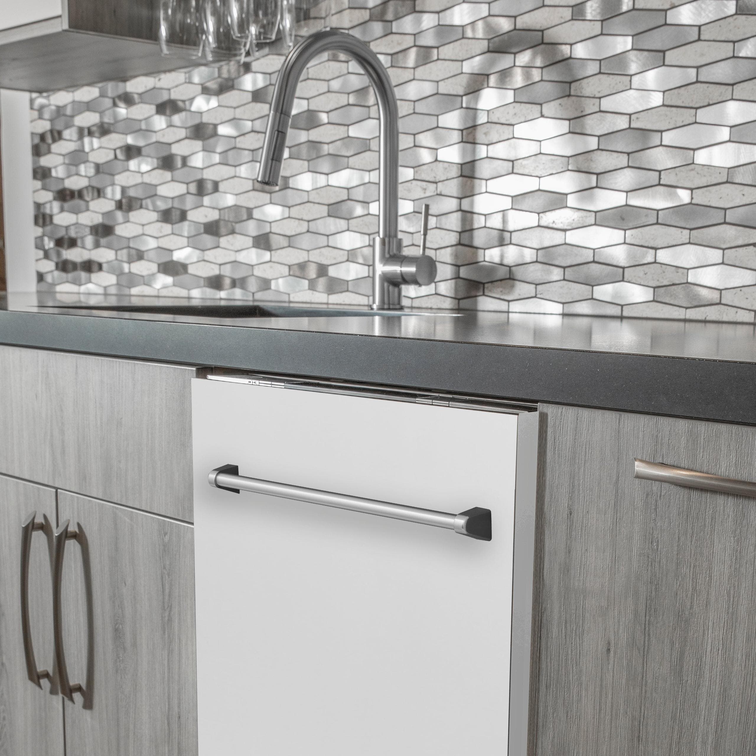 Zline DWWM24 White Matte, Traditional Handle