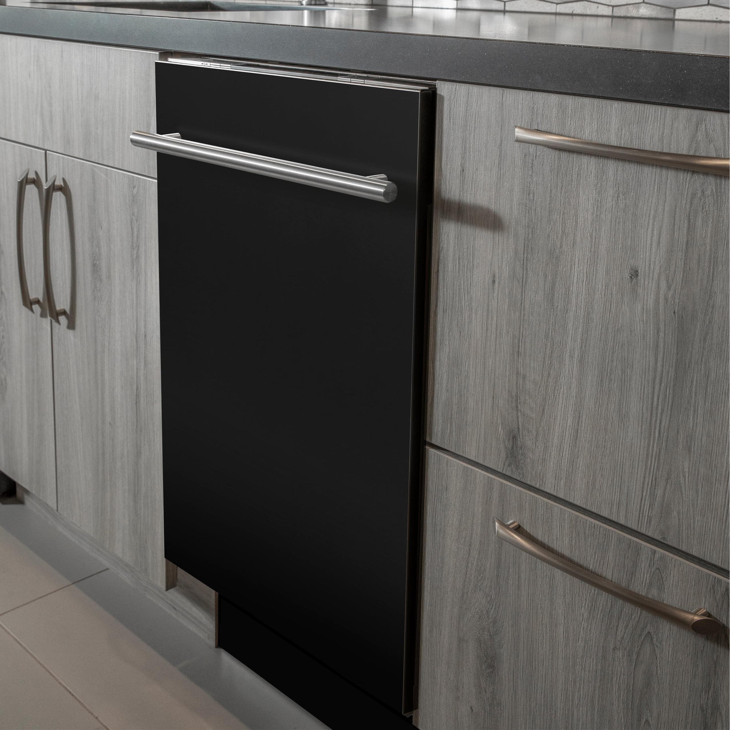 Zline DWBLMH24 Black Matte, Modern Handle